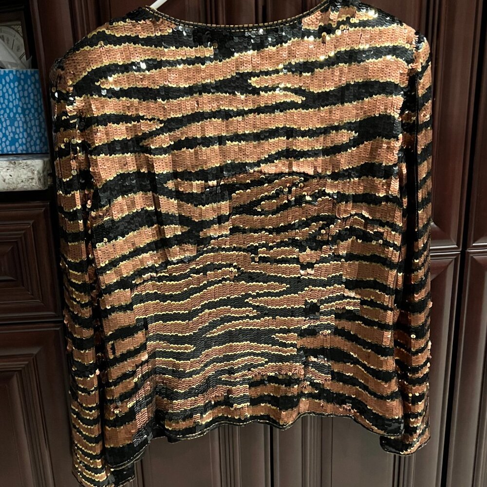 Sténay tiger print sequin jacket - image 2